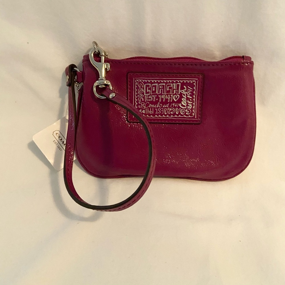 NWT Purple Coach Wristlet